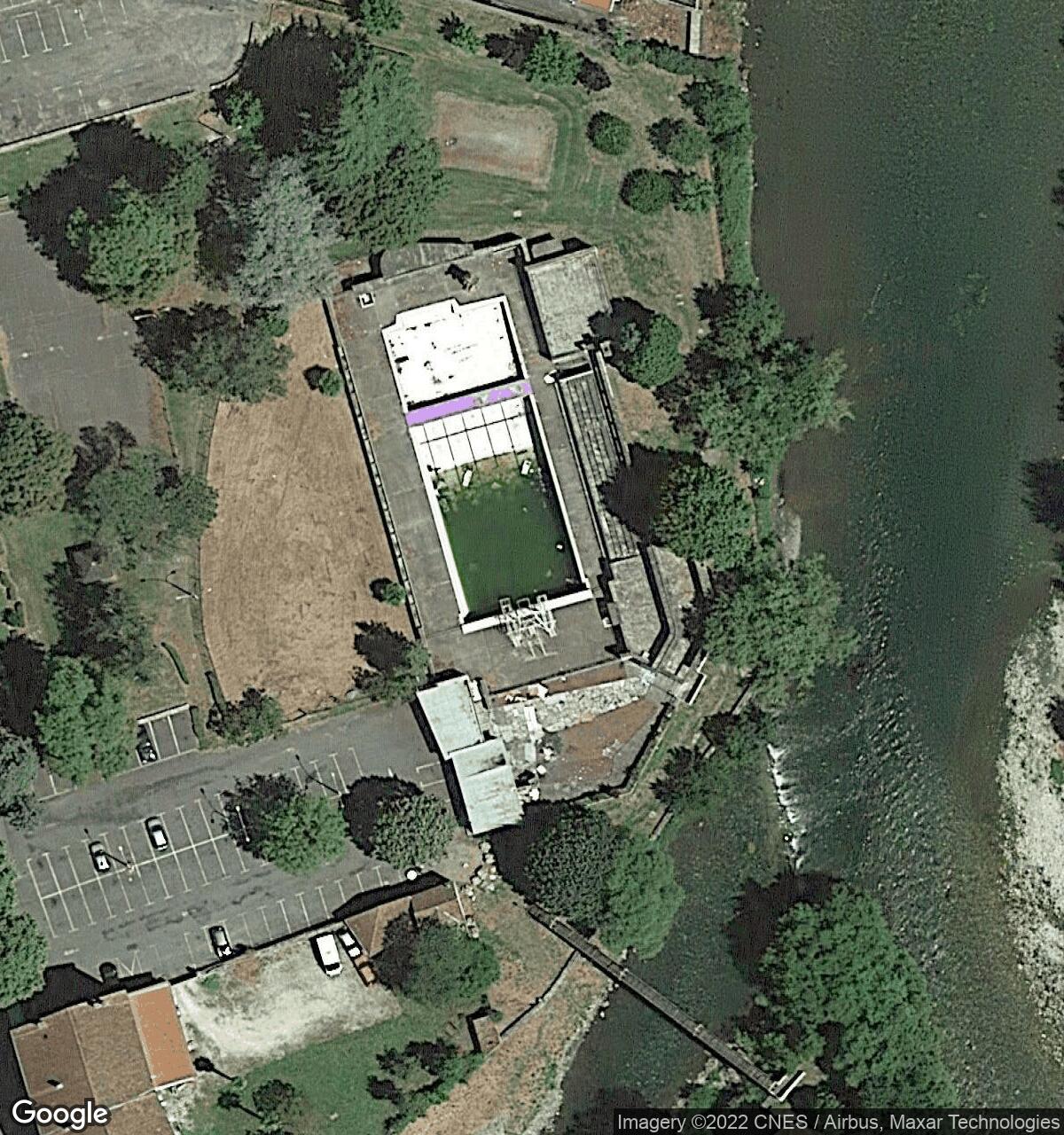 Large Abandoned Swimming Pool