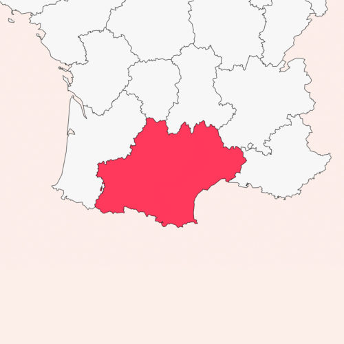 Mapa de Francia Occitania